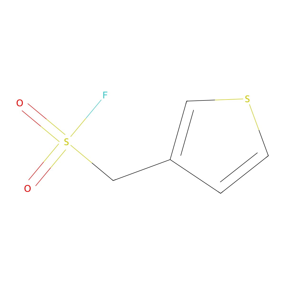 Thiophen-3-ylmethanesulfonyl fluoride molecular structure, CAS 2172573-19-0