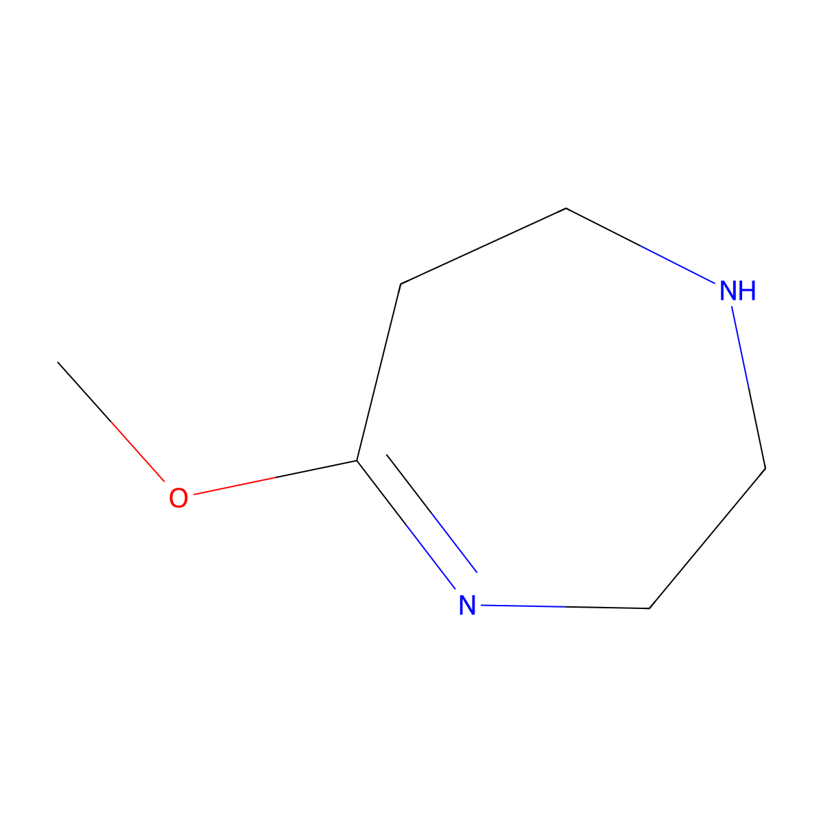 5-methoxy-2,3,6,7-tetrahydro-1H-1,4-diazepine molecular structure, CAS 2172575-59-4