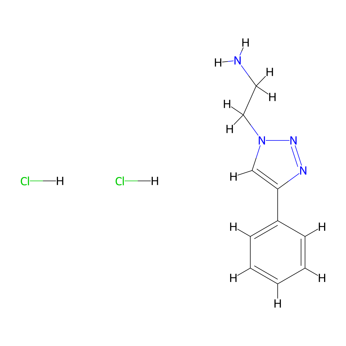 2-(4-phenyl-1H-1,2,3-triazol-1-yl)ethan-1-amine dihydrochloride molecular structure, CAS 2172576-00-8