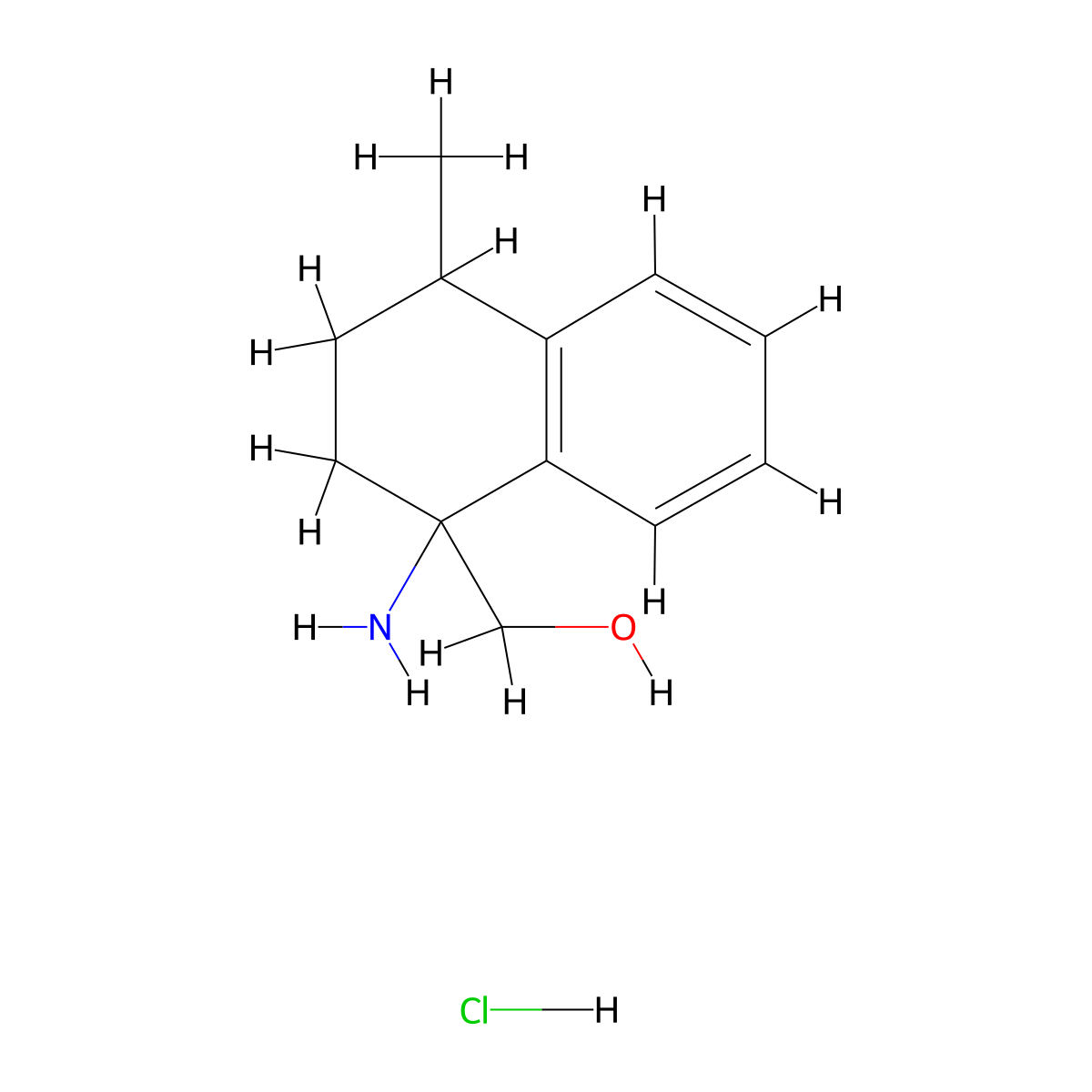 (1-Amino-4-methyl-1,2,3,4-tetrahydronaphthalen-1-yl)methanol hydrochloride molecular structure, CAS 2172577-39-6