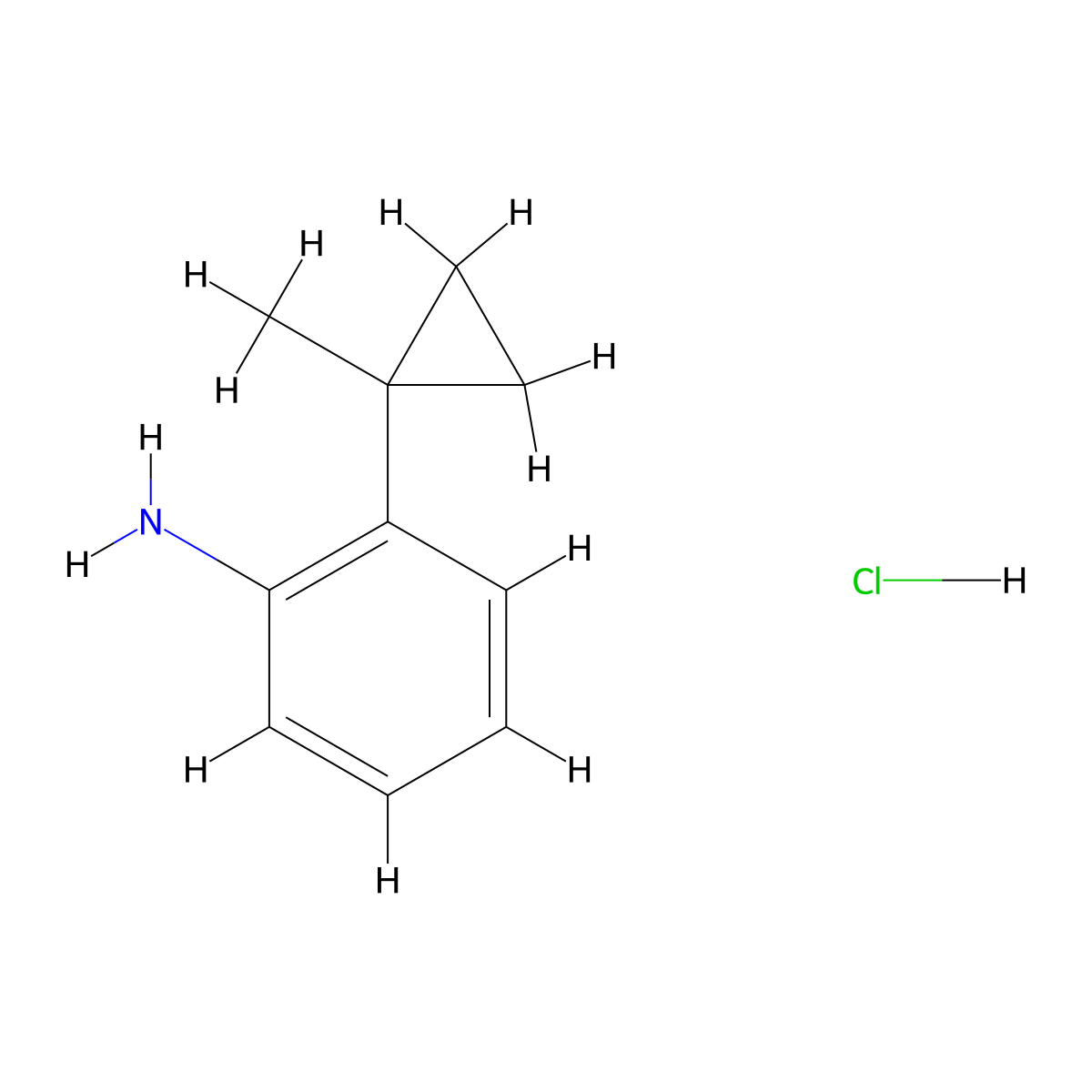 2-(1-Methylcyclopropyl)aniline hydrochloride molecular structure, CAS 2172577-83-0