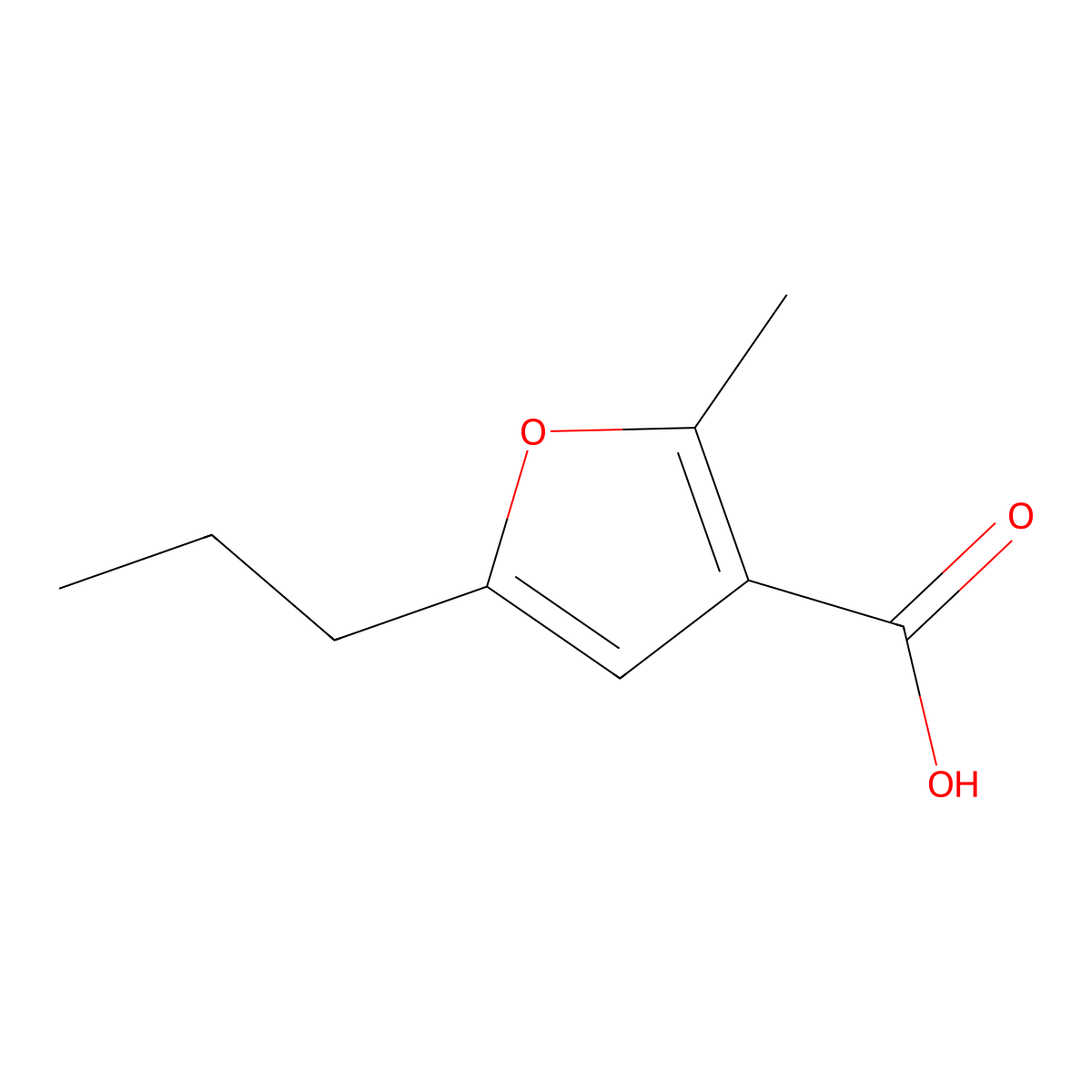 2-Methyl-5-propylfuran-3-carboxylic acid molecular structure, CAS 2172582-40-8