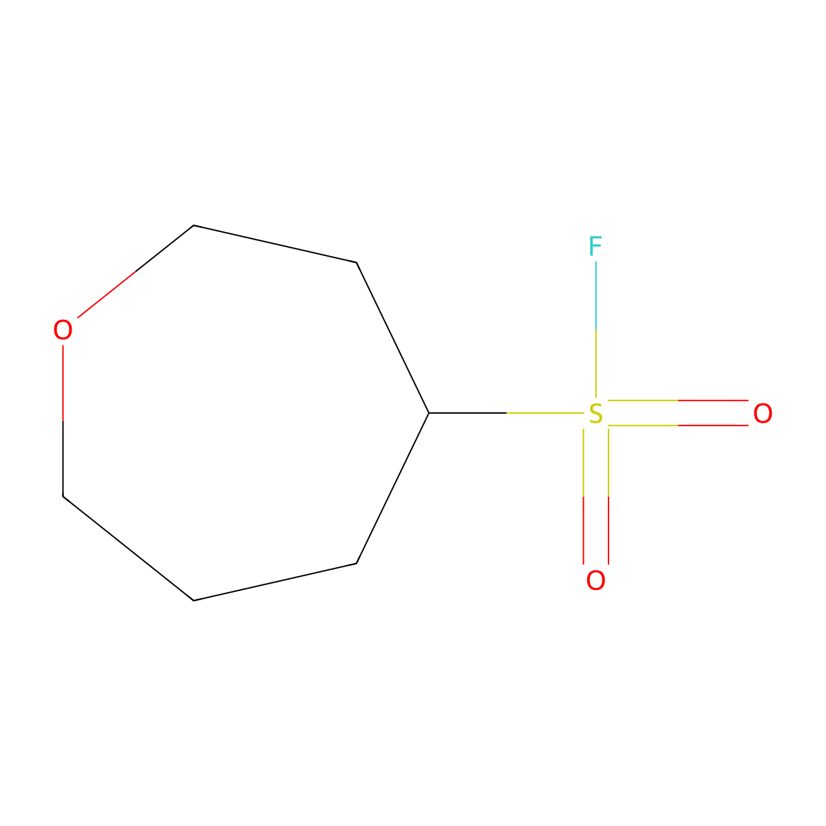 Oxepane-4-sulfonyl fluoride molecular structure, CAS 2172584-76-6