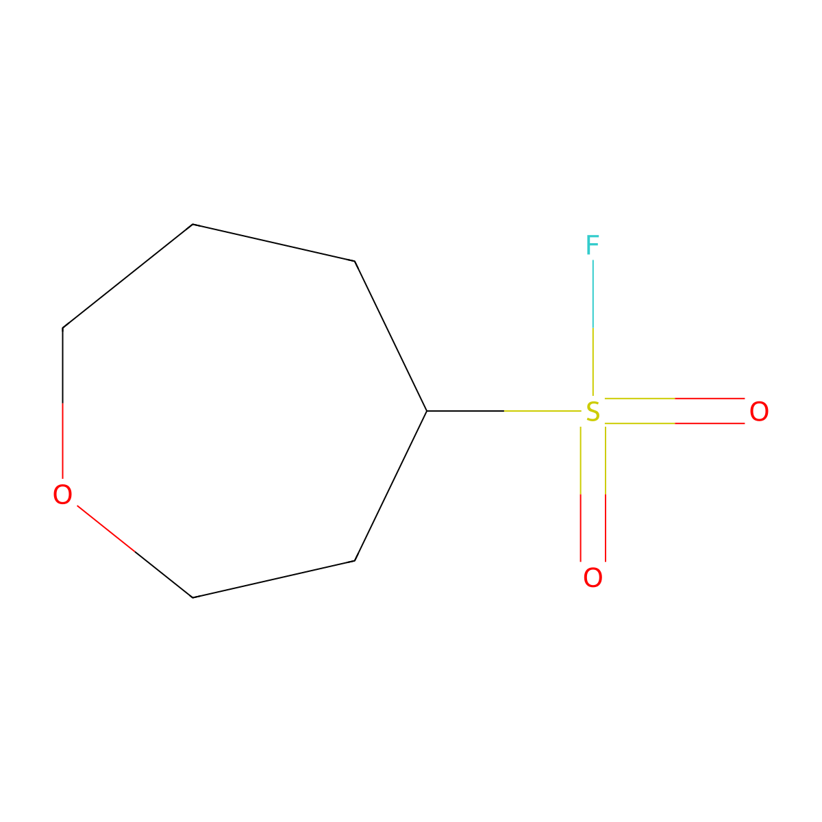 Oxepane-4-sulfonyl fluoride molecular structure, CAS 2172584-76-6