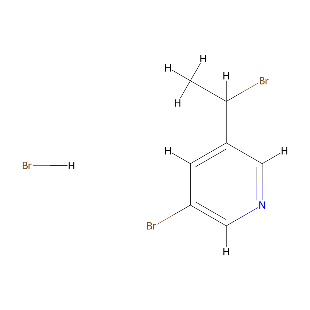 3-Bromo-5-(1-bromoethyl)pyridine hydrobromide molecular structure, CAS 2172585-13-4