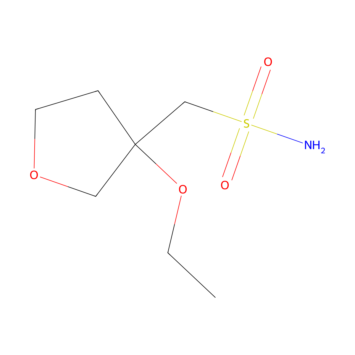 (3-Ethoxyoxolan-3-yl)methanesulfonamide molecular structure, CAS 2172587-15-2