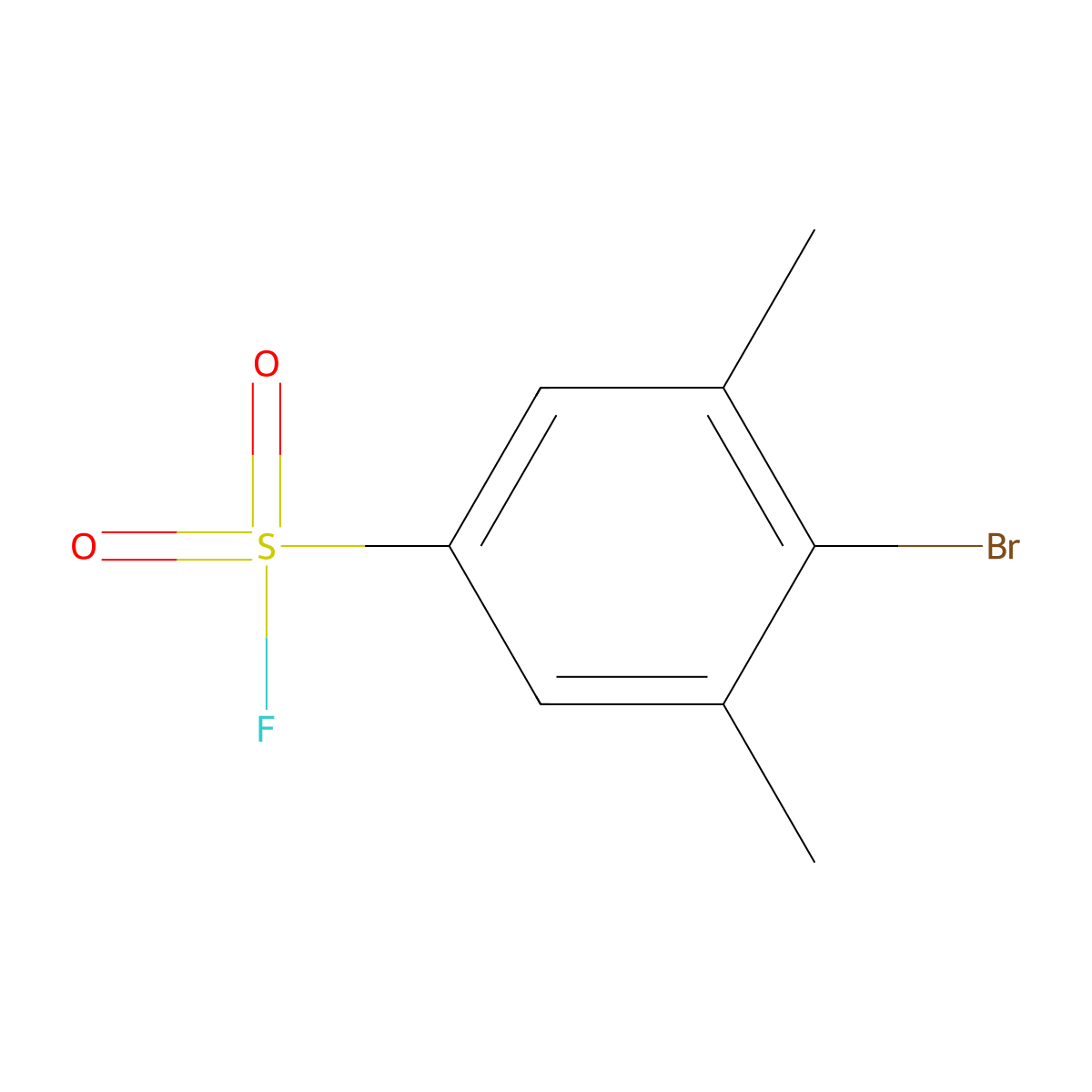 4-Bromo-3,5-dimethylbenzene-1-sulfonyl fluoride molecular structure, CAS 2172587-53-8