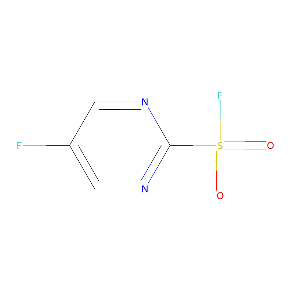 5-Fluoropyrimidine-2-sulfonylfluoride molecular structure, CAS 2172587-63-0