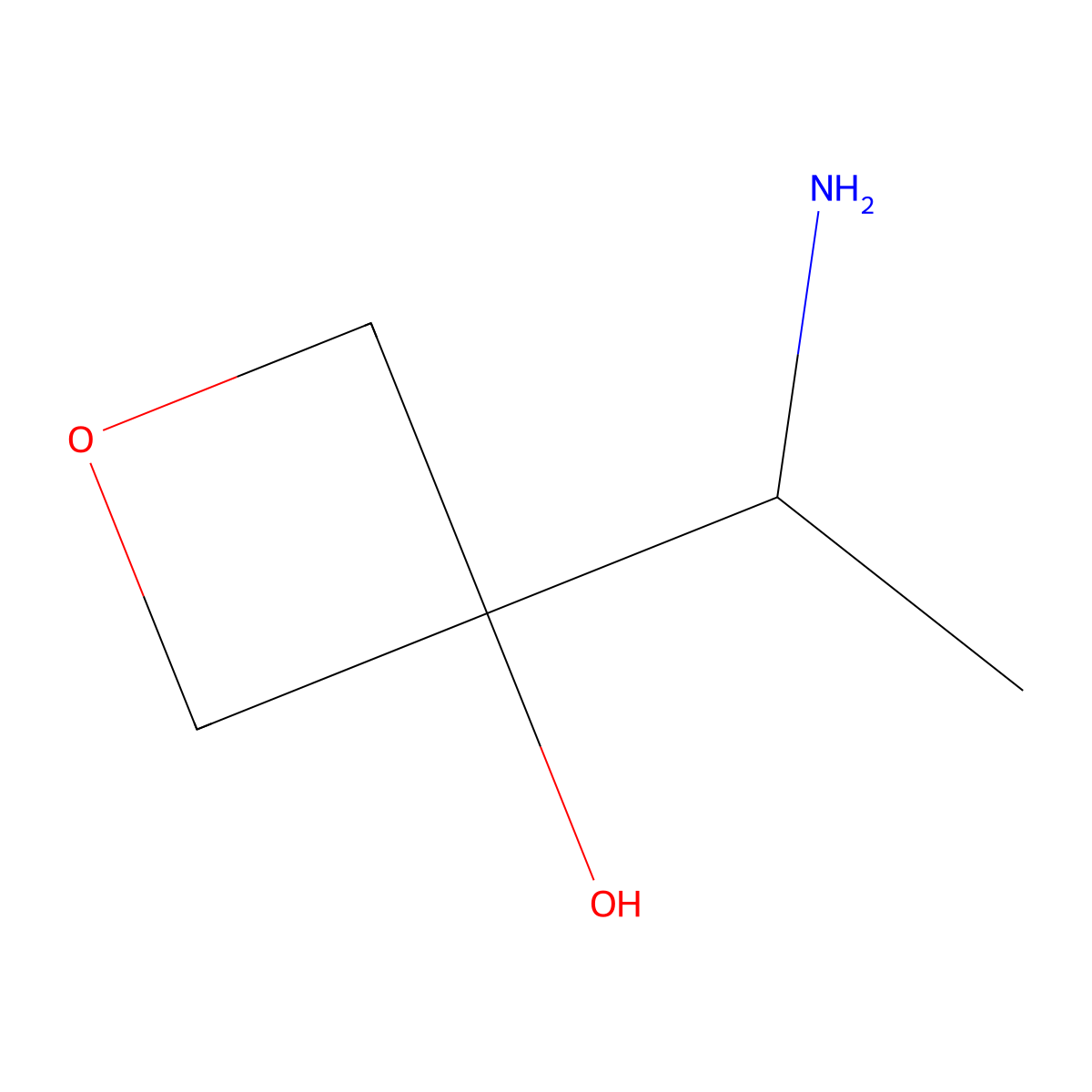 3-(1-Aminoethyl)oxetan-3-ol molecular structure, CAS 2172587-97-0