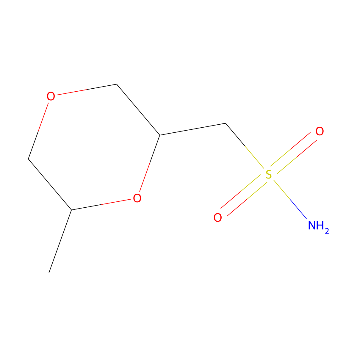 (6-Methyl-1,4-dioxan-2-yl)methanesulfonamide molecular structure, CAS 2172590-91-7