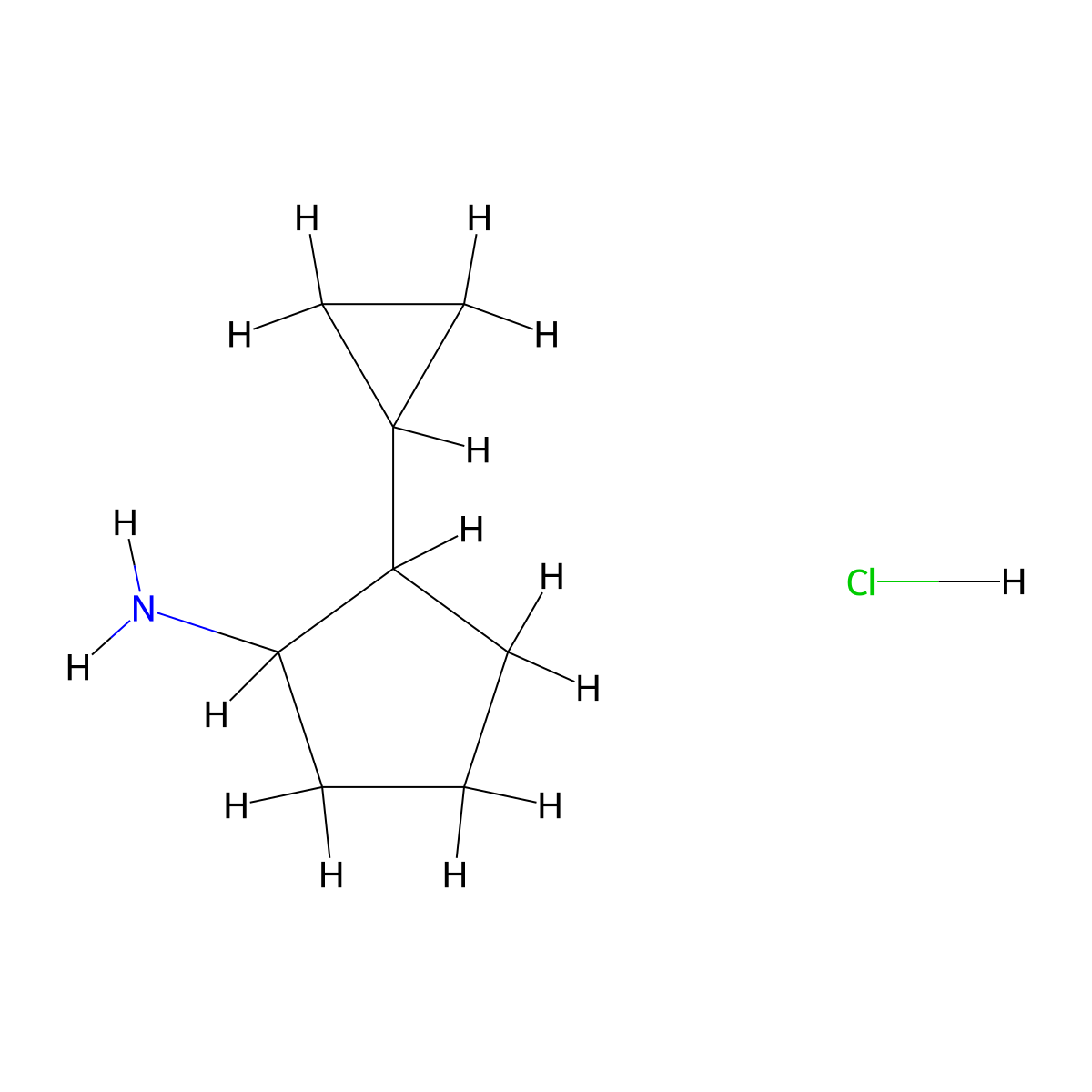 2-Cyclopropylcyclopentan-1-amine hydrochloride molecular structure, CAS 2172595-75-2