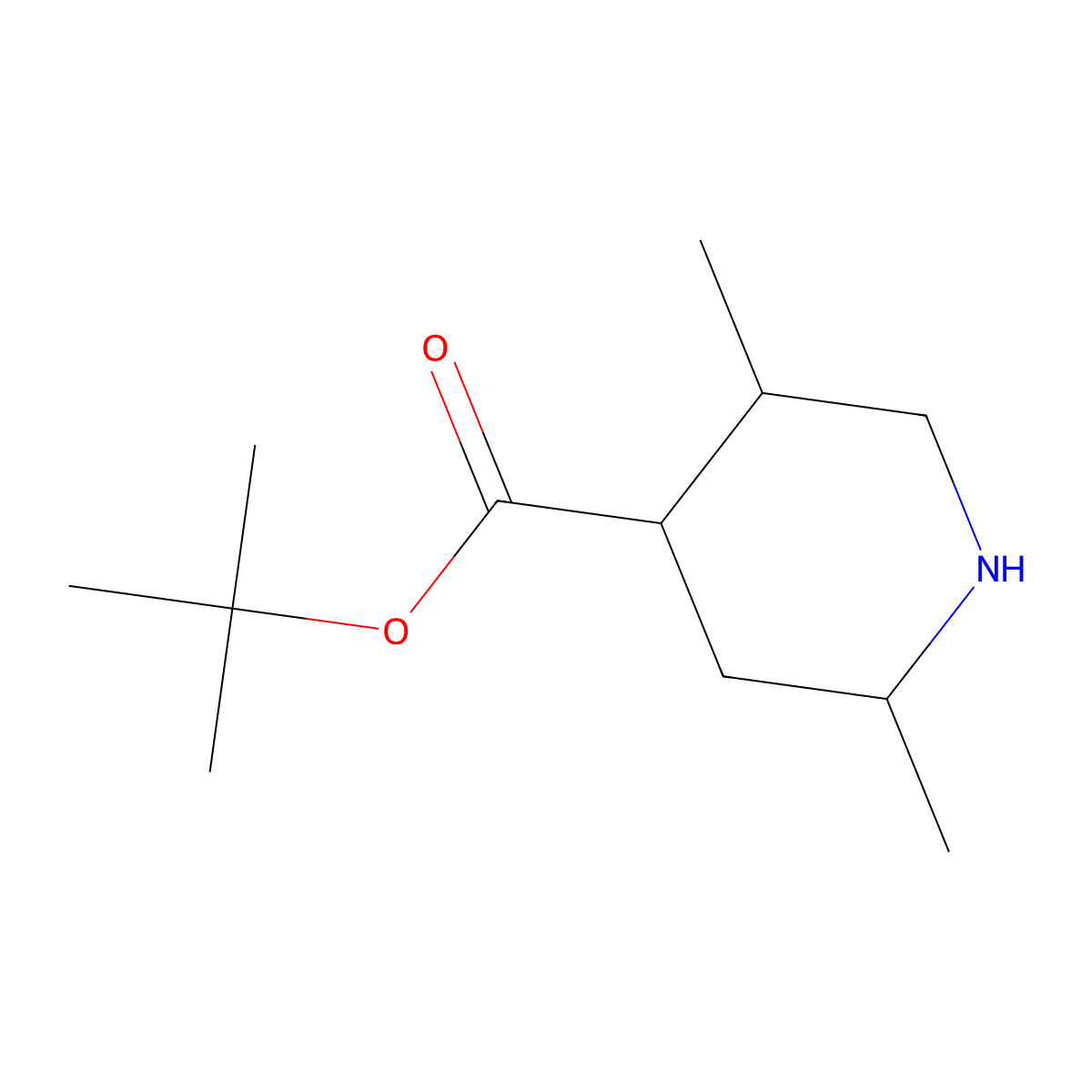 Tert-butyl 2,5-dimethylpiperidine-4-carboxylate molecular structure, CAS 2172595-95-6