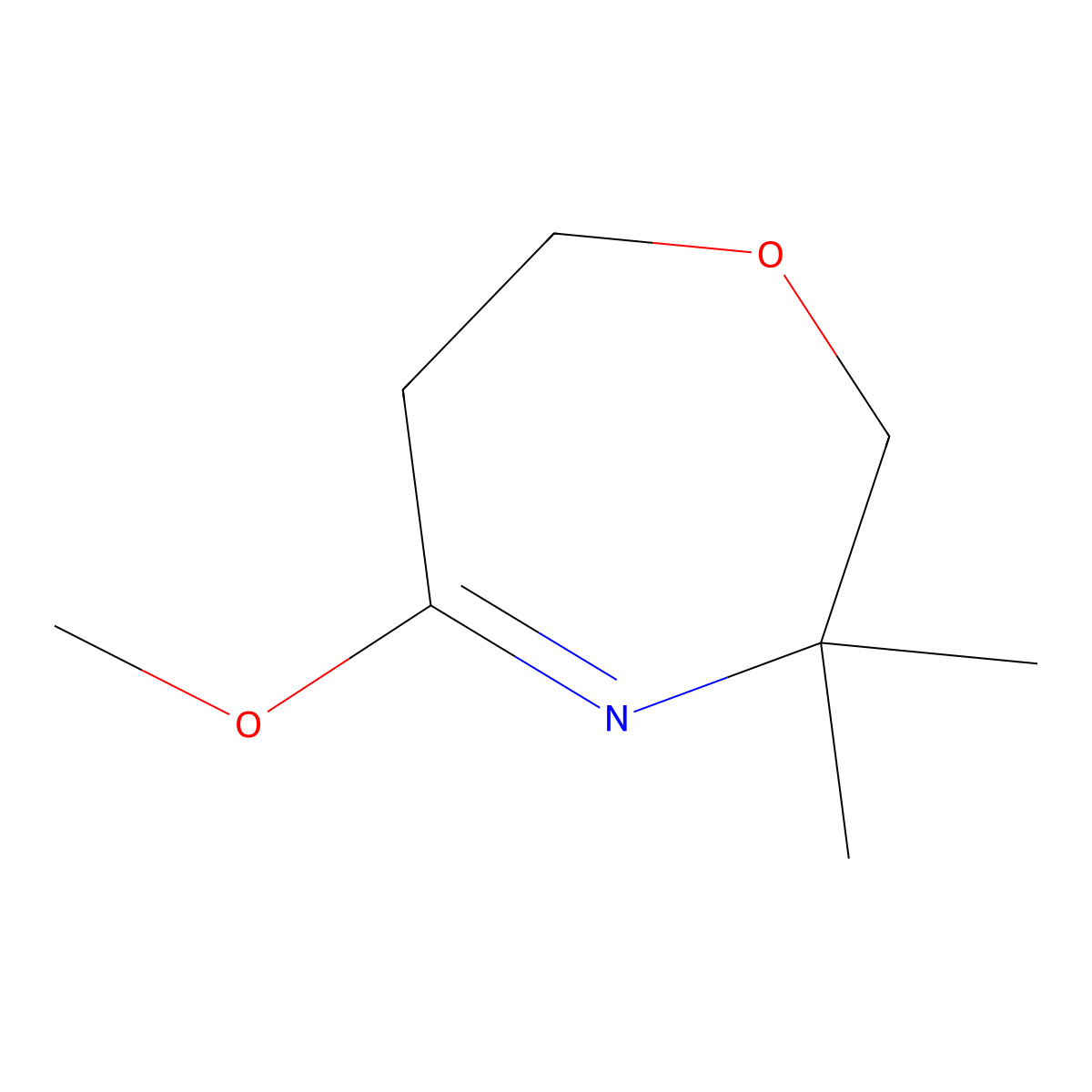 5-Methoxy-3,3-dimethyl-2,3,6,7-tetrahydro-1,4-oxazepine molecular structure, CAS 2172596-18-6