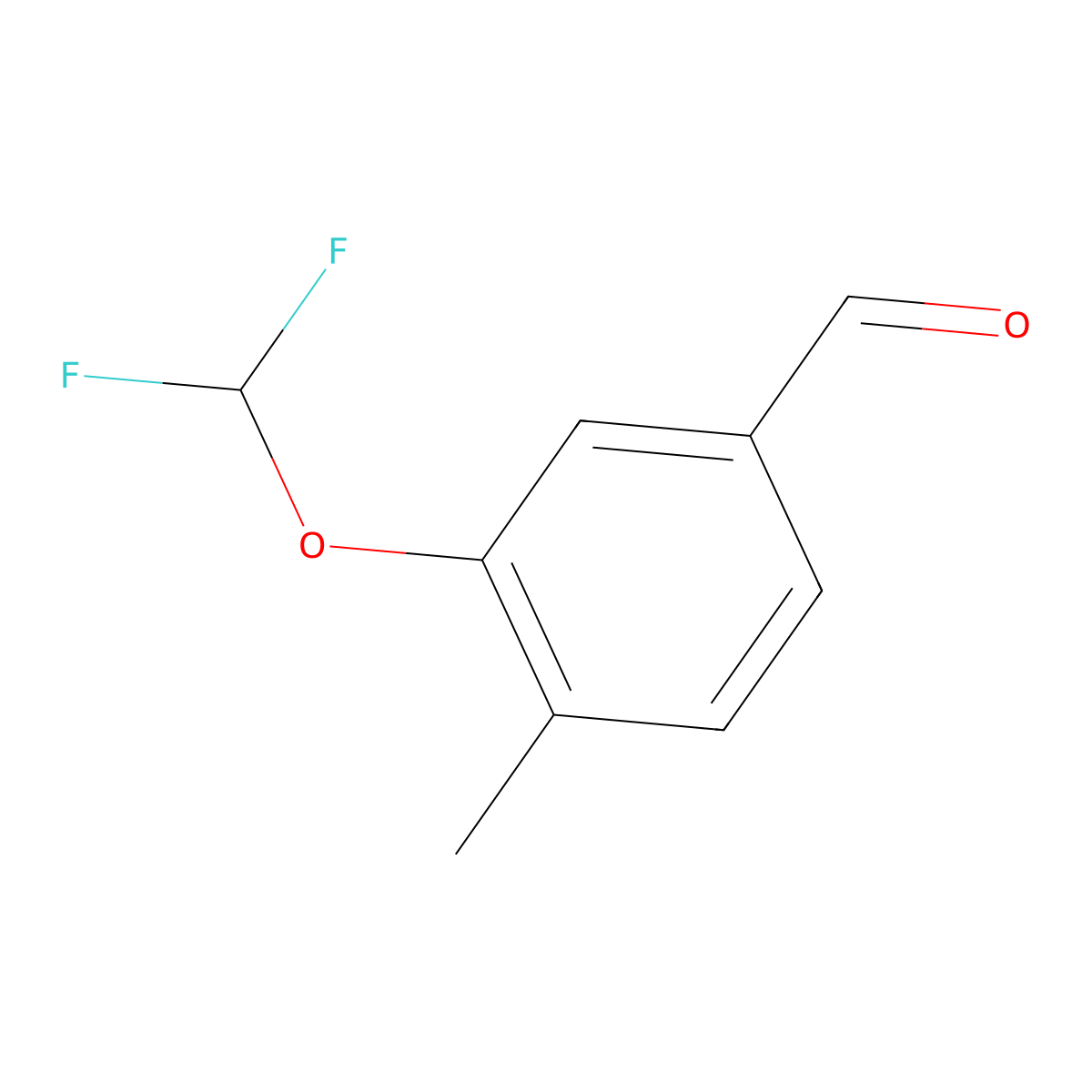3-(Difluoromethoxy)-4-methylbenzaldehyde molecular structure, CAS 2172596-46-0