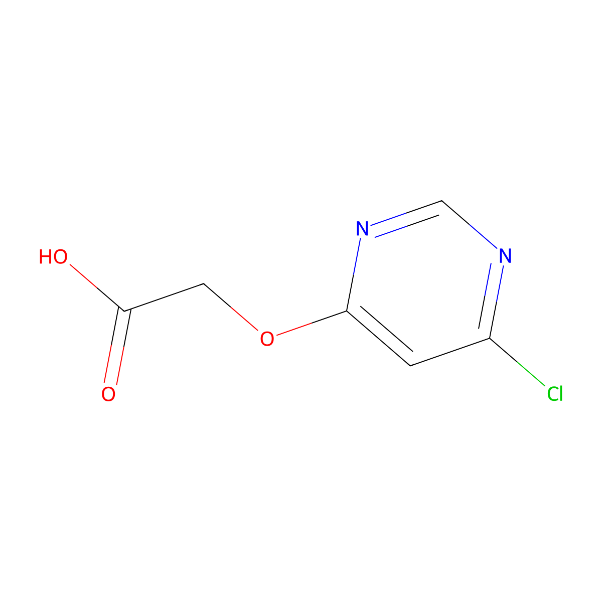 2-[(6-Chloropyrimidin-4-yl)oxy]acetic acid molecular structure, CAS 2172597-36-1