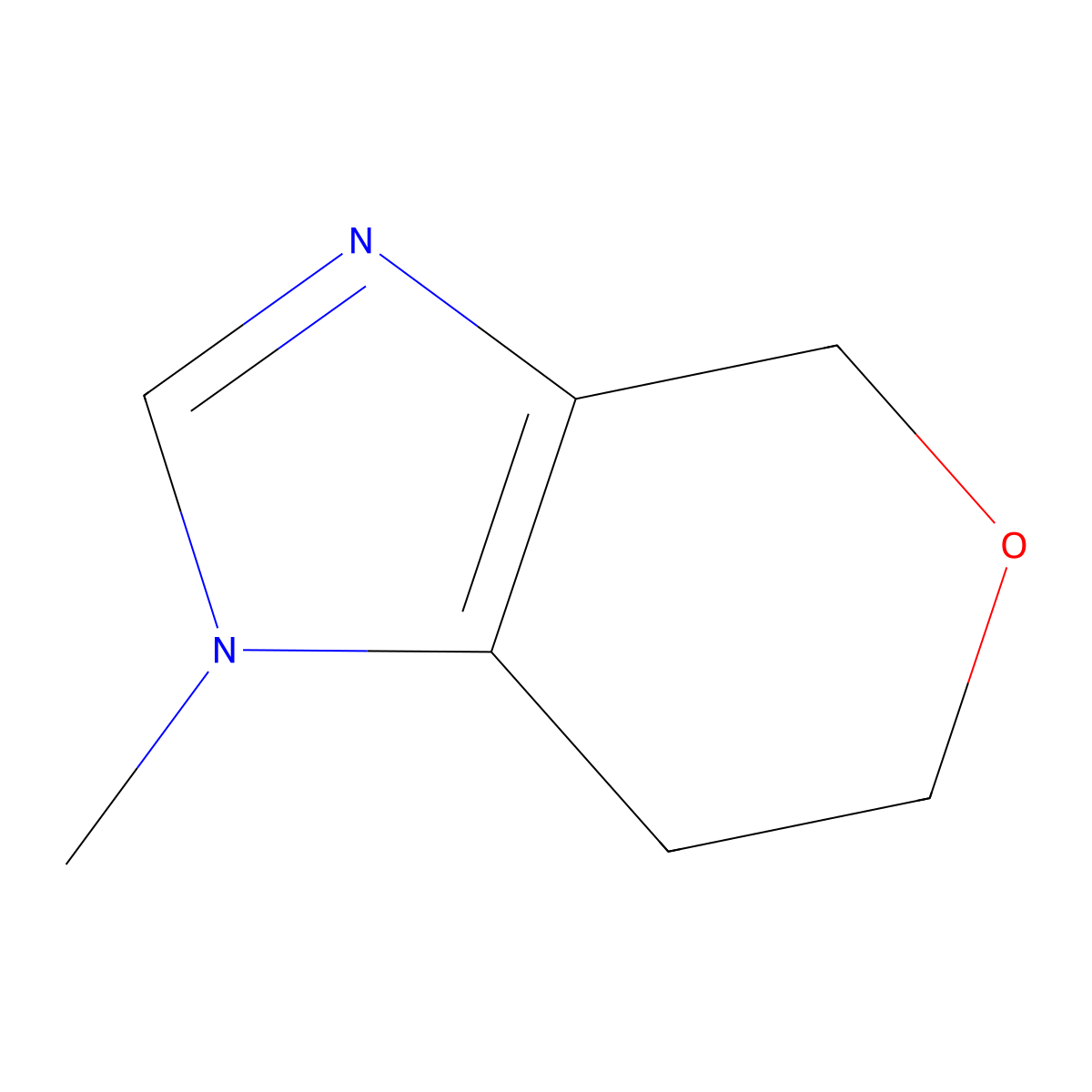 1-methyl-1H,4H,6H,7H-pyrano(3,4-d)imidazole molecular structure, CAS 2172599-51-6