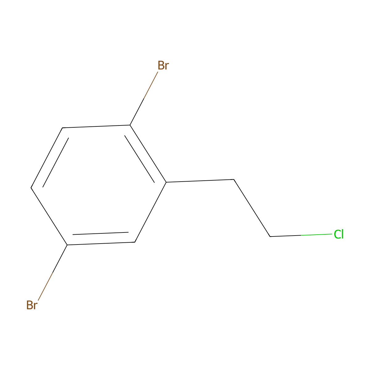 1,4-Dibromo-2-(2-chloroethyl)benzene molecular structure, CAS 2172599-58-3