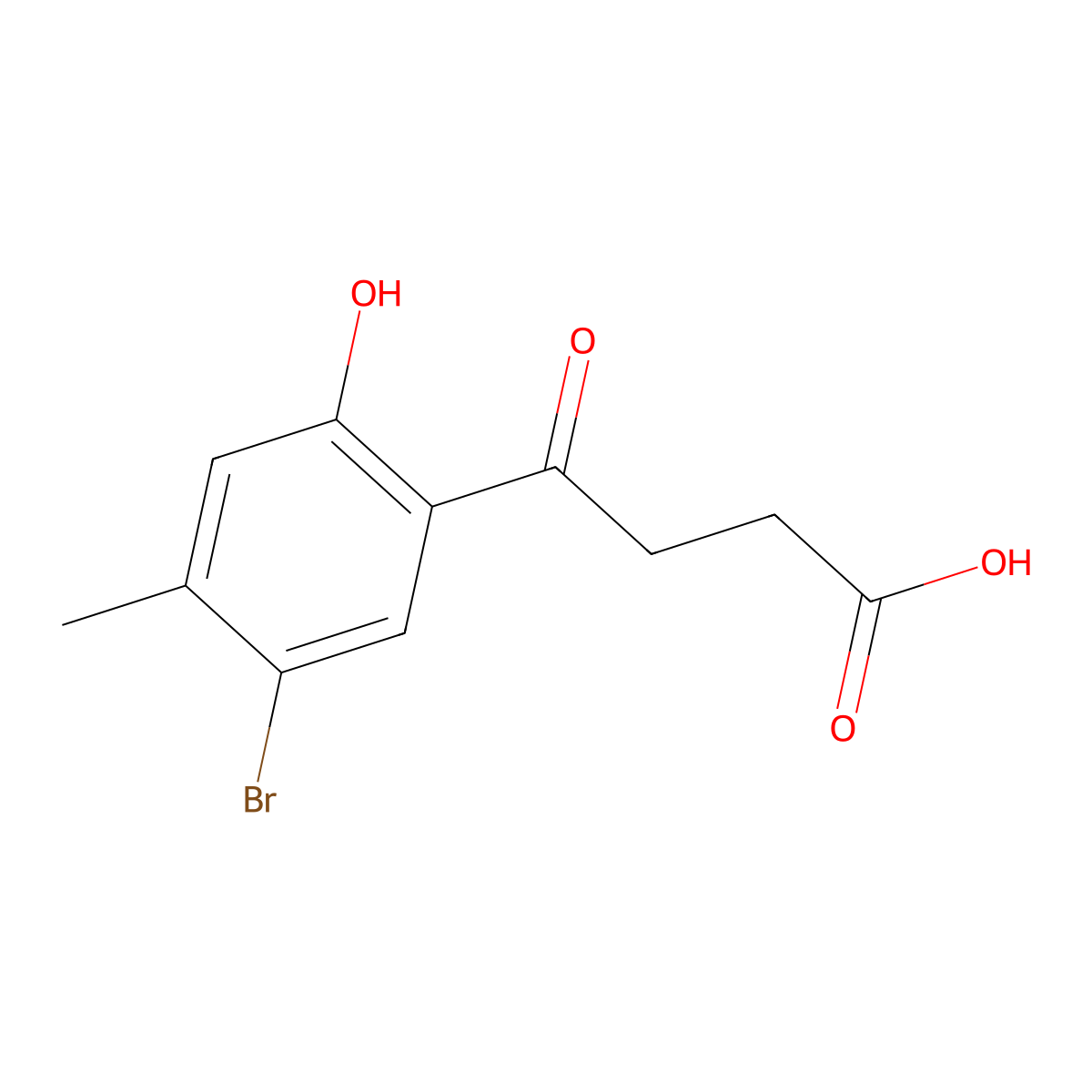 4-(5-Bromo-2-hydroxy-4-methylphenyl)-4-oxobutanoic acid molecular structure, CAS 2172600-53-0