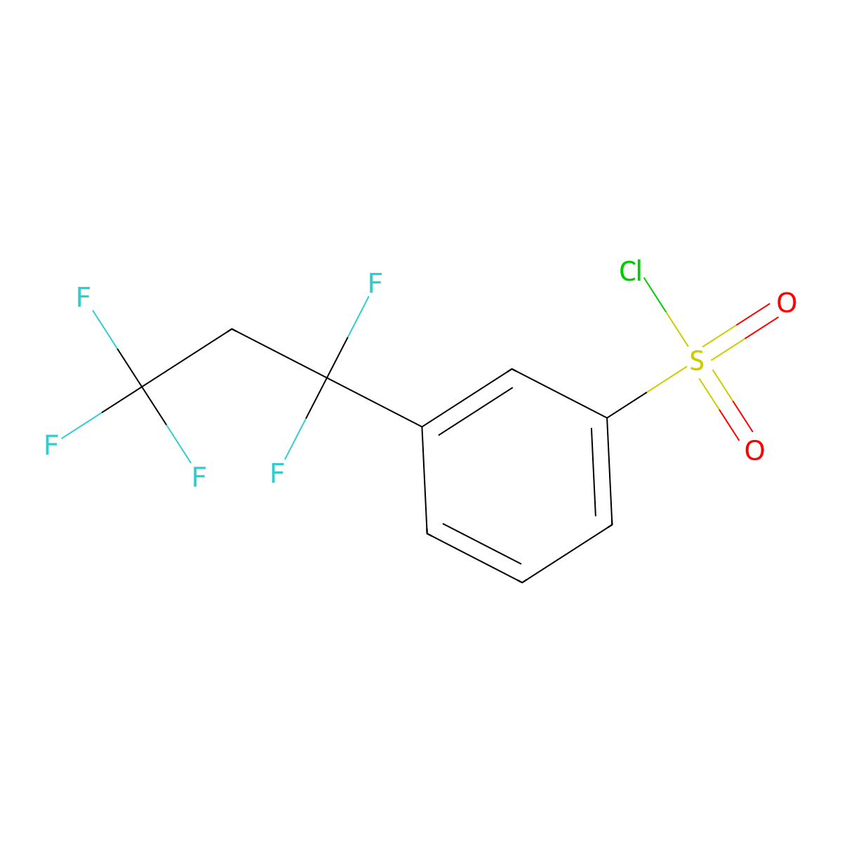 3-(1,1,3,3,3-Pentafluoropropyl)benzene-1-sulfonyl chloride molecular structure, CAS 2172601-08-8