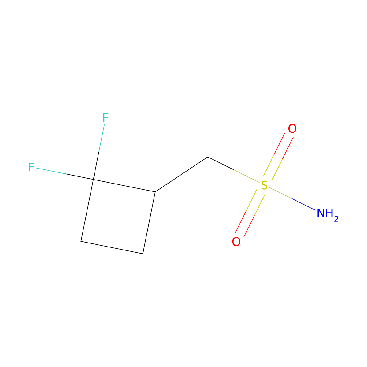 (2,2-Difluorocyclobutyl)methanesulfonamide molecular structure, CAS 2172601-31-7