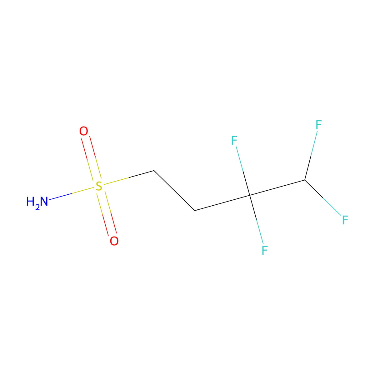 3,3,4,4-Tetrafluorobutane-1-sulfonamide molecular structure, CAS 2172603-11-9