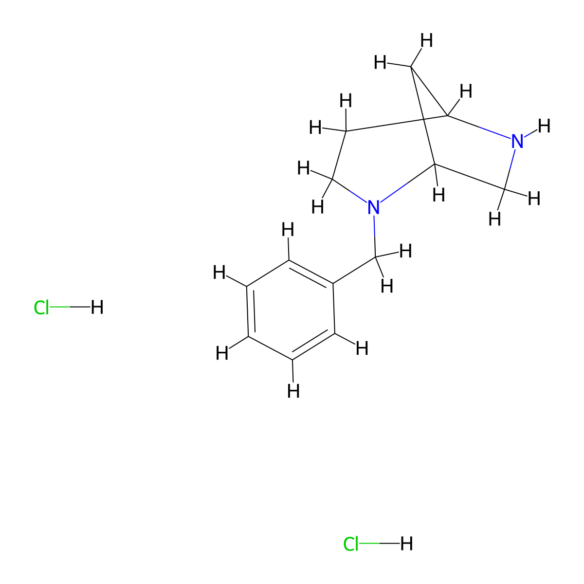 2-Benzyl-2,6-diazabicyclo(3.2.1)octane dihydrochloride molecular structure, CAS 2172603-13-1