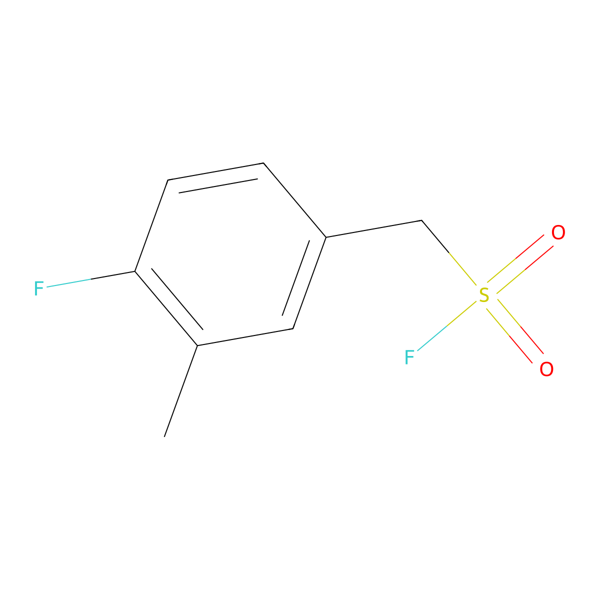 (4-Fluoro-3-methylphenyl)methanesulfonyl fluoride molecular structure, CAS 2172604-01-0