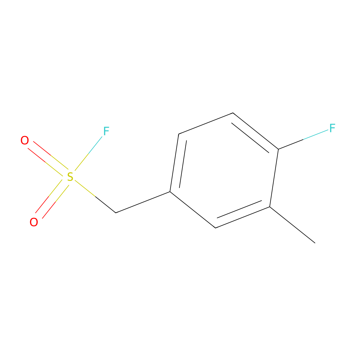 (4-Fluoro-3-methylphenyl)methanesulfonyl fluoride molecular structure, CAS 2172604-01-0