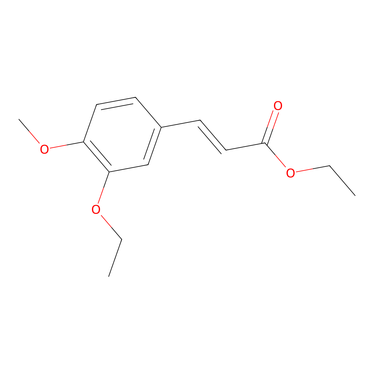 ethyl (2E)-3-(3-ethoxy-4-methoxyphenyl)prop-2-enoate molecular structure, CAS 2172612-56-3