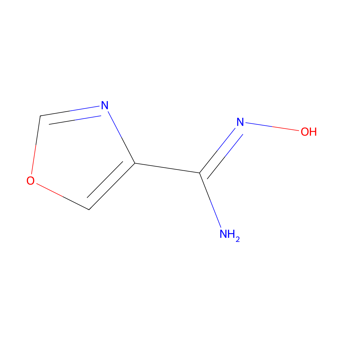 N'-hydroxy-1,3-oxazole-4-carboximidamide molecular structure, CAS 2172625-17-9