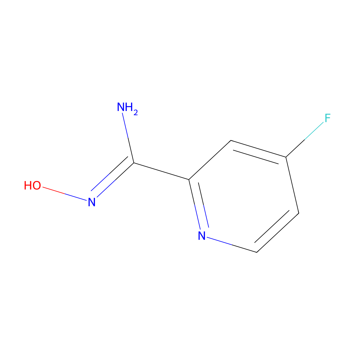 (Z)-4-fluoro-N'-hydroxypyridine-2-carboximidamide molecular structure, CAS 2172632-64-1