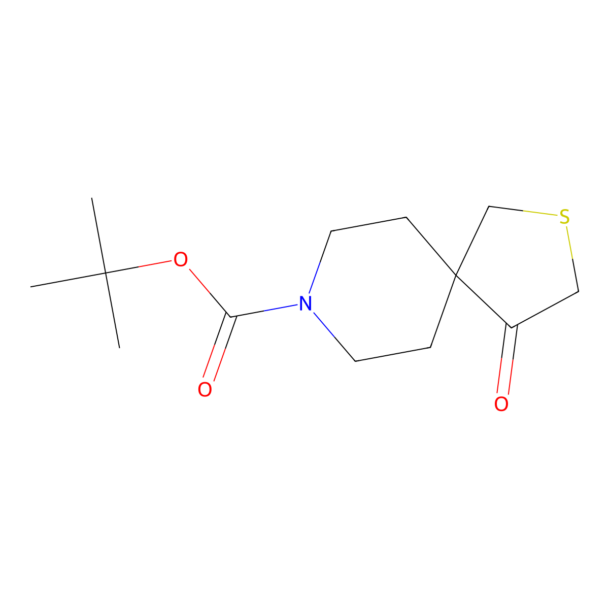 Tert-butyl 4-oxo-2-thia-8-azaspiro[4.5]decane-8-carboxylate molecular structure, CAS 2172654-93-0