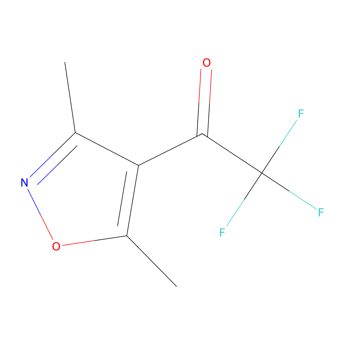 1-(Dimethyl-1,2-oxazol-4-yl)-2,2,2-trifluoroethan-1-one molecular structure, CAS 2172659-65-1