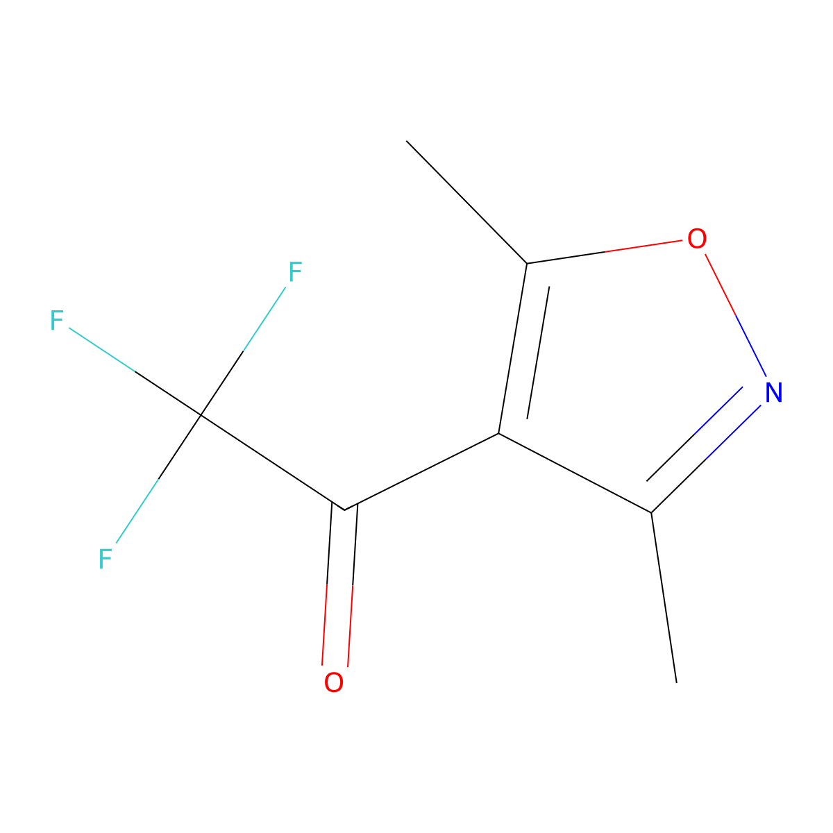 1-(Dimethyl-1,2-oxazol-4-yl)-2,2,2-trifluoroethan-1-one molecular structure, CAS 2172659-65-1
