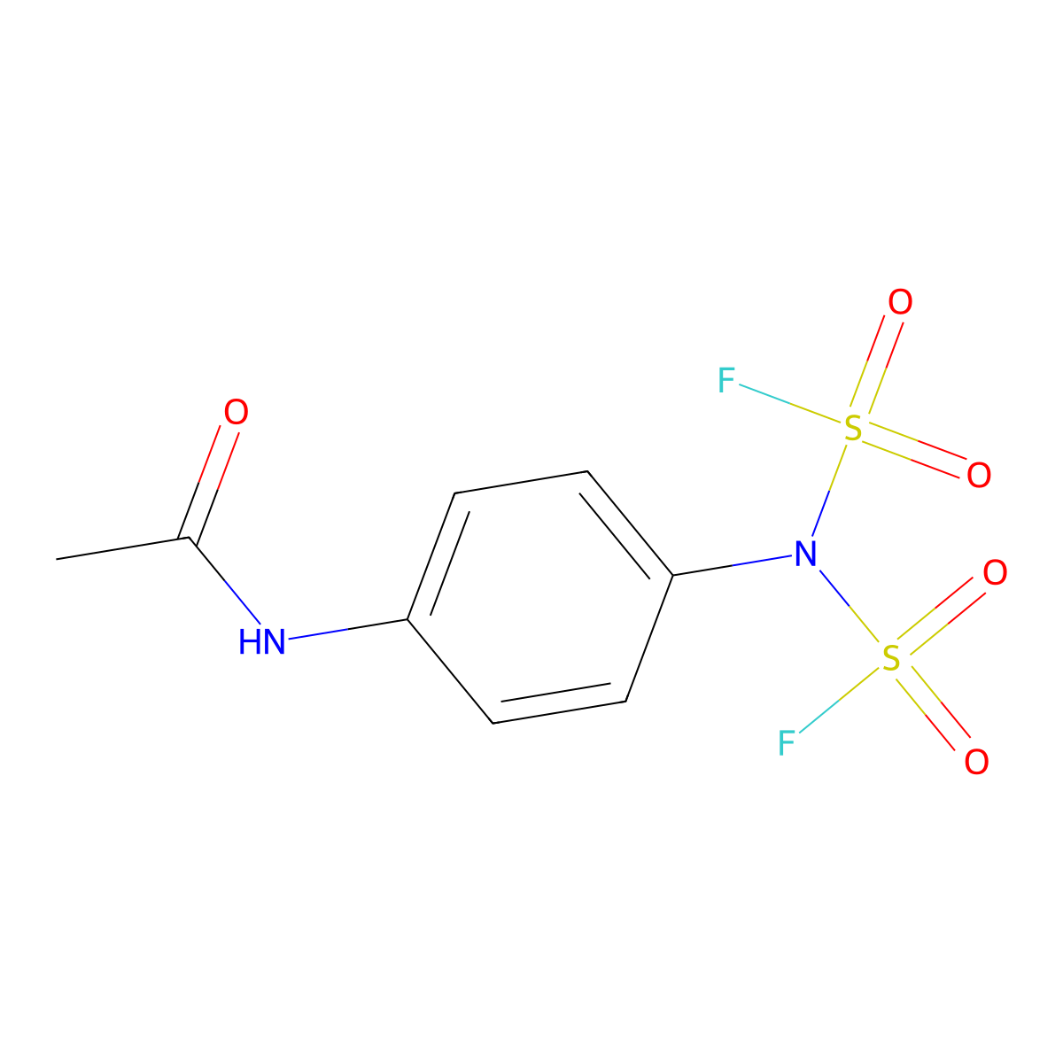 [(4-Acetamidophenyl)(fluorosulfonyl)amino]sulfonyl fluoride molecular structure, CAS 2172794-56-6