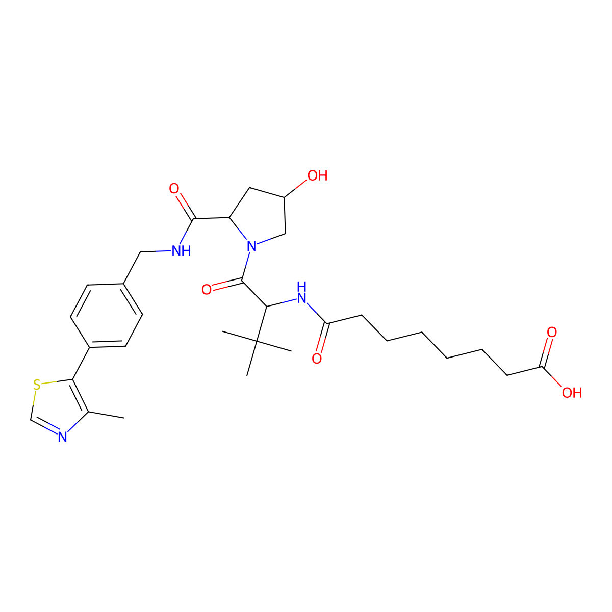 VH 032 amide-alkylC6-acid molecular structure, CAS 2172819-75-7