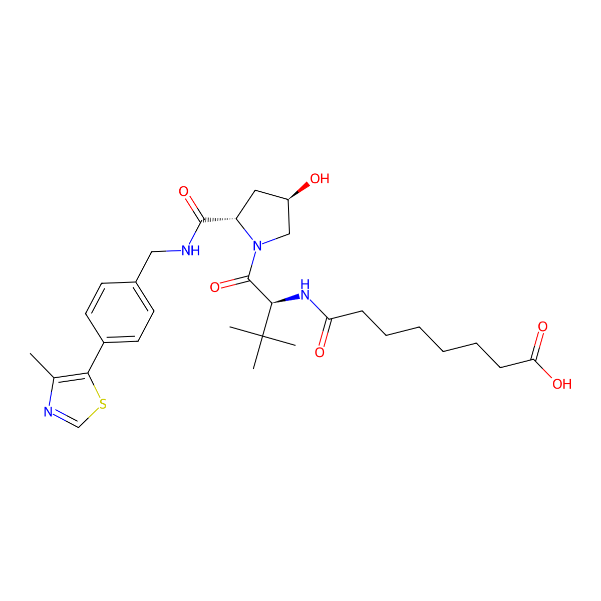 VH 032 amide-alkylC6-acid molecular structure, CAS 2172819-75-7