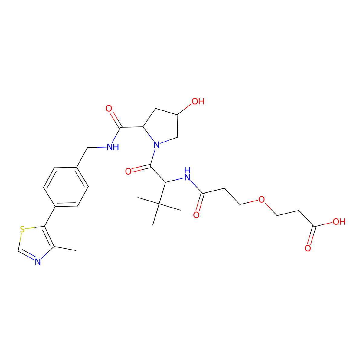 VH 032 amide-PEG1-acid molecular structure, CAS 2172820-07-2