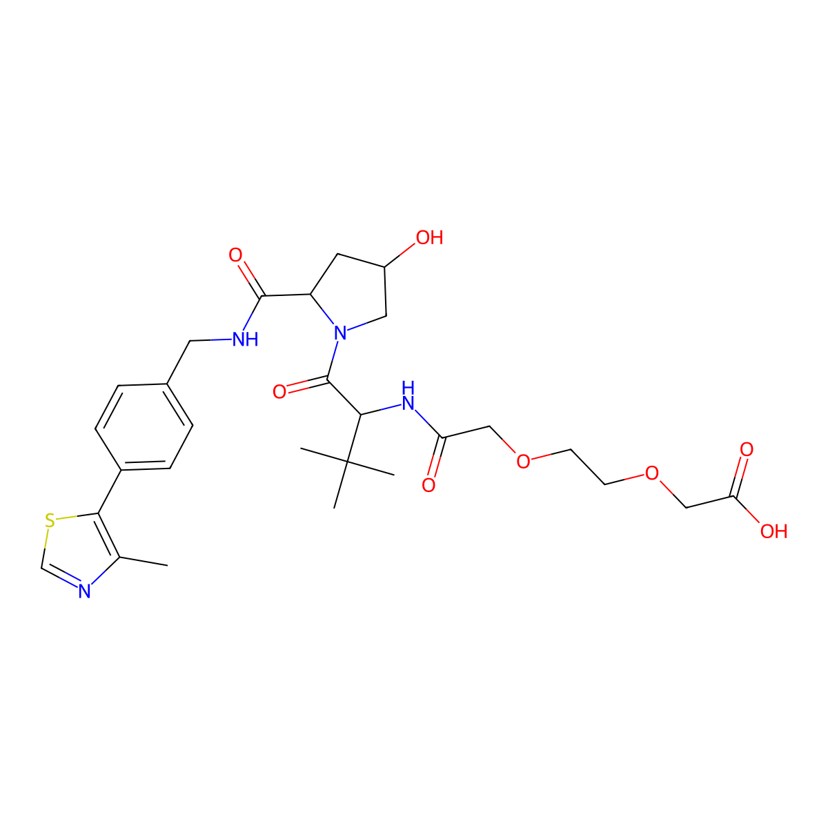 (S,R,S)-AHPC-acetamido-O-PEG1-C1-acid molecular structure, CAS 2172820-08-3