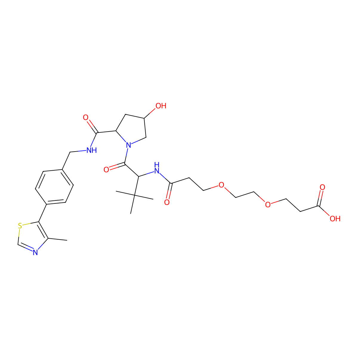 (S,R,S)-AHPC-PEG2-acid molecular structure, CAS 2172820-09-4