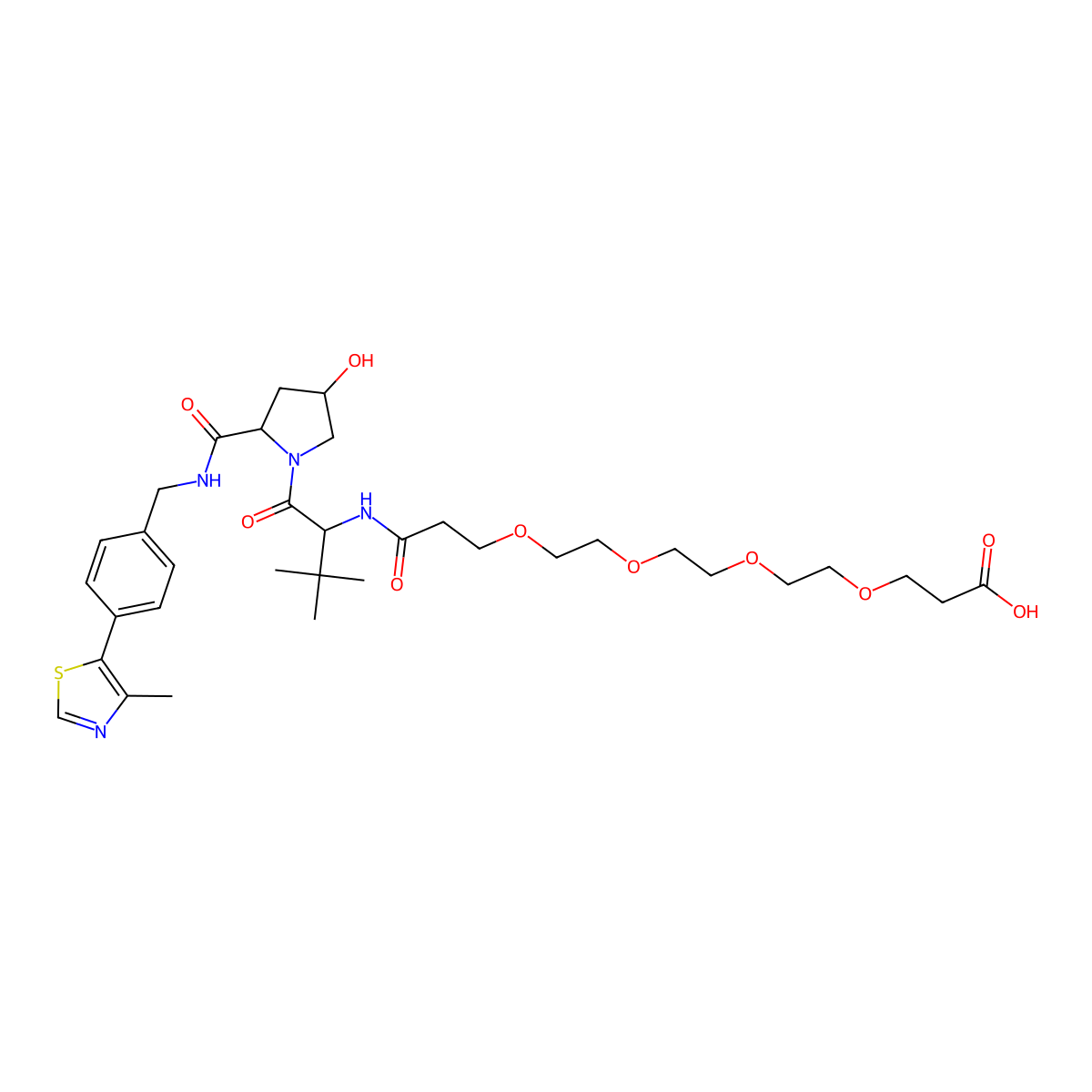 (S,R.S)-AHPC-PEG4-acid molecular structure, CAS 2172820-12-9