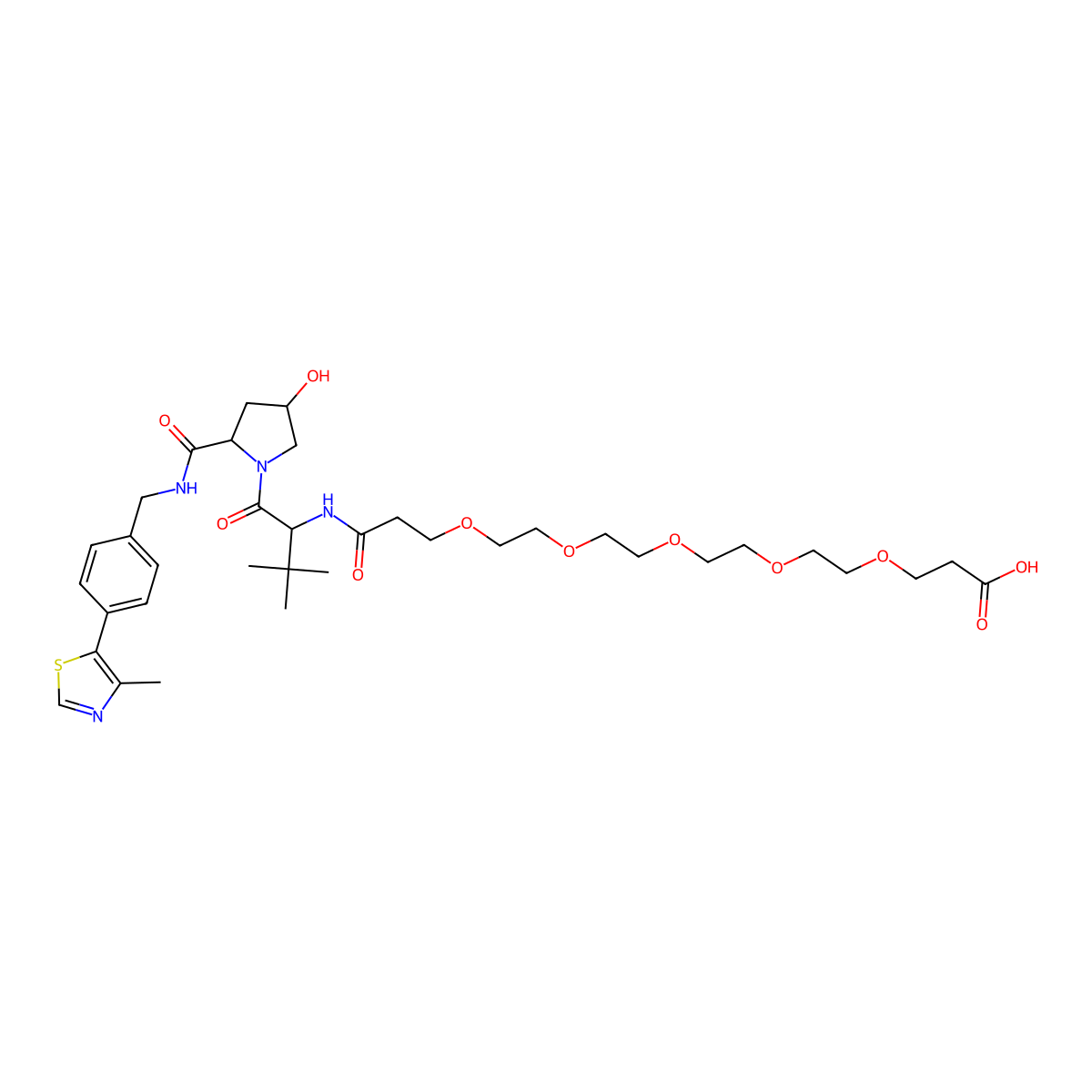 (S,R,S)-Ahpc-peg5-cooh molecular structure, CAS 2172820-14-1