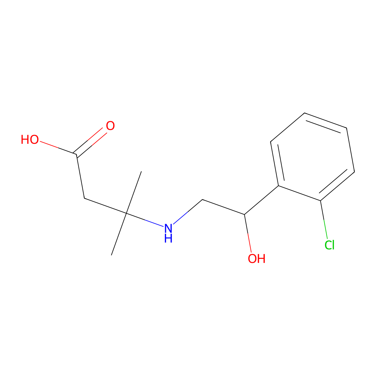 3-((2-(2-Chlorophenyl)-2-hydroxyethyl)amino)-3-methylbutanoic acid molecular structure, CAS 2172852-92-3