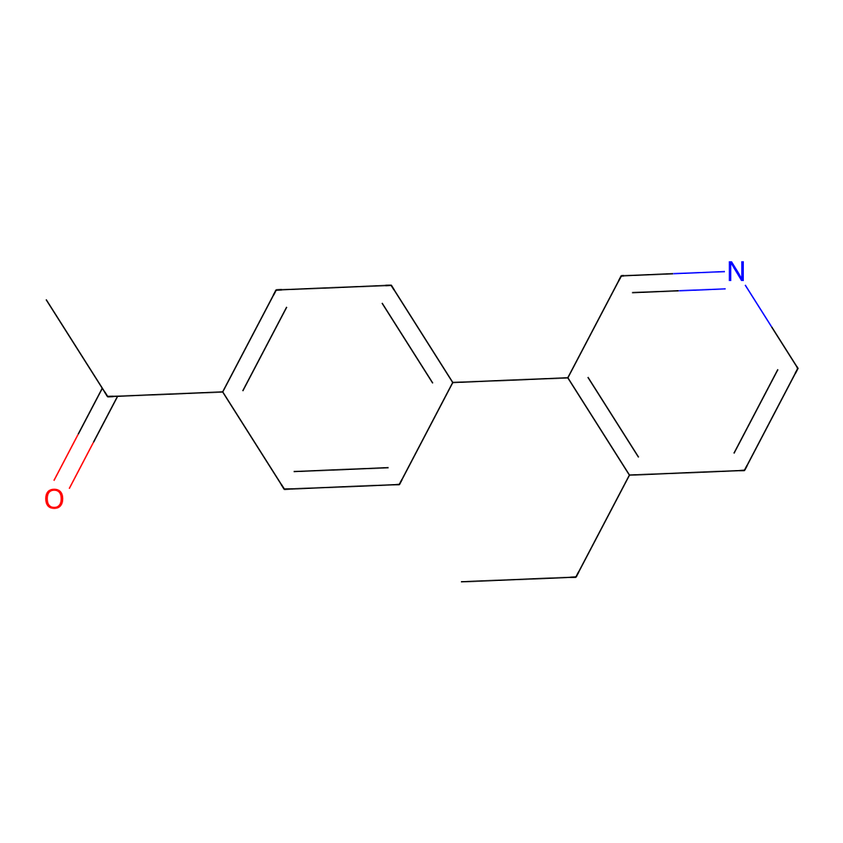 1-[4-(4-Ethyl-3-pyridinyl)phenyl]ethanone molecular structure, CAS 2172891-29-9