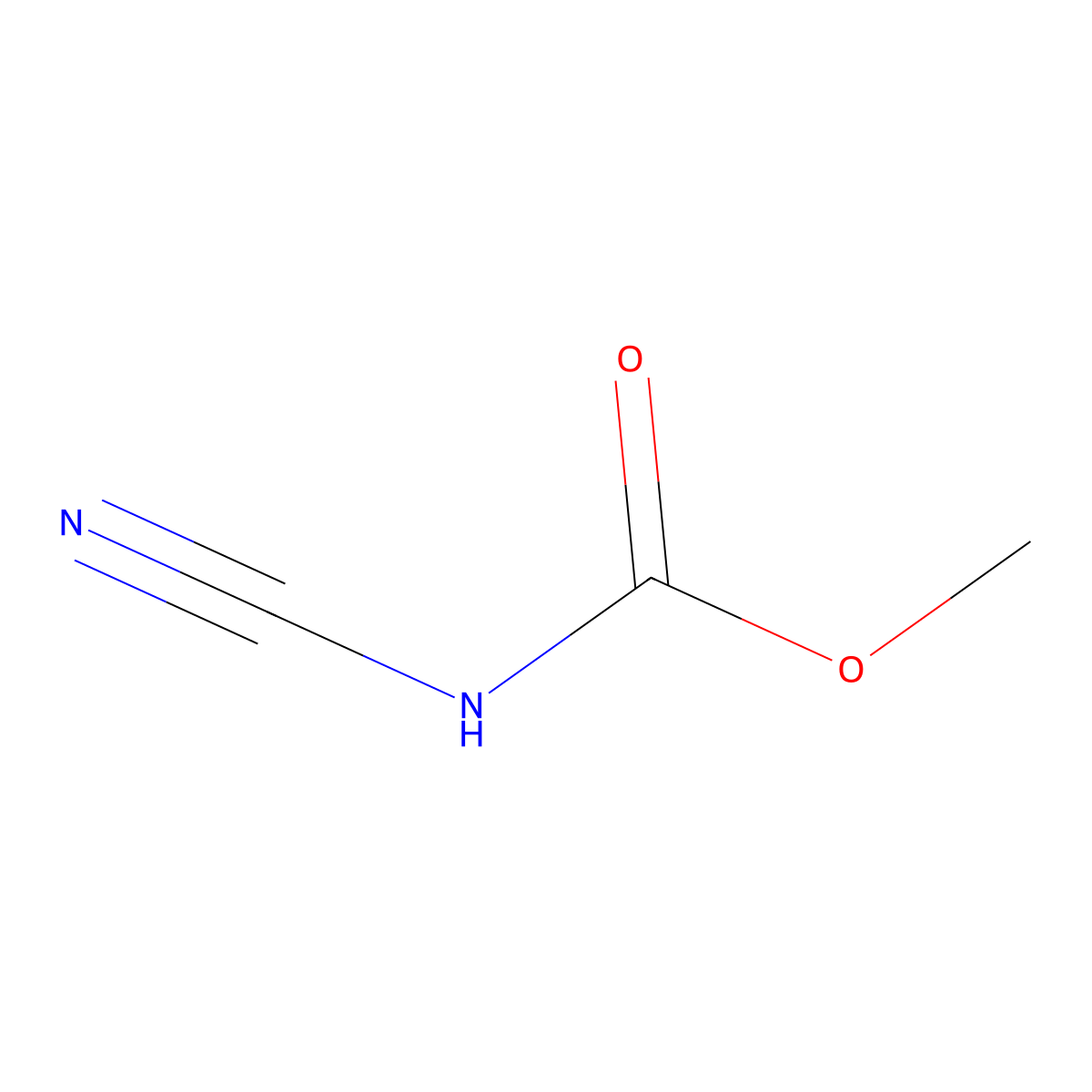 Methyl N-cyanocarbamate molecular structure, CAS 21729-98-6
