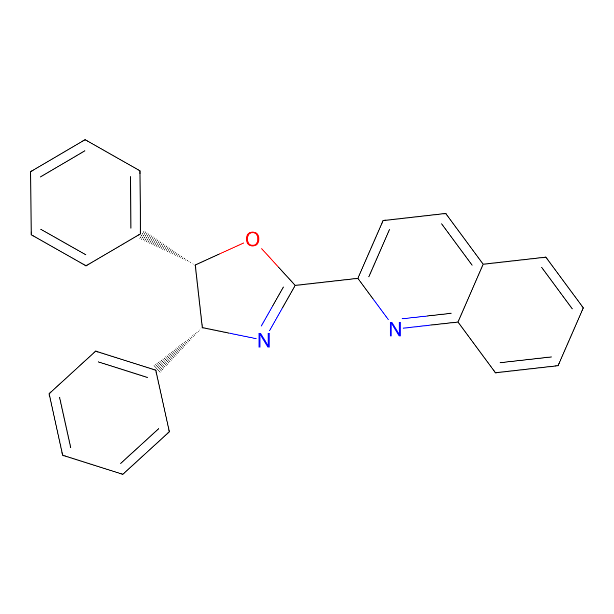 (4R,5S)-4,5-Diphenyl-2-(quinolin-2-yl)-4,5-dihydrooxazole molecular structure, CAS 2172908-07-3