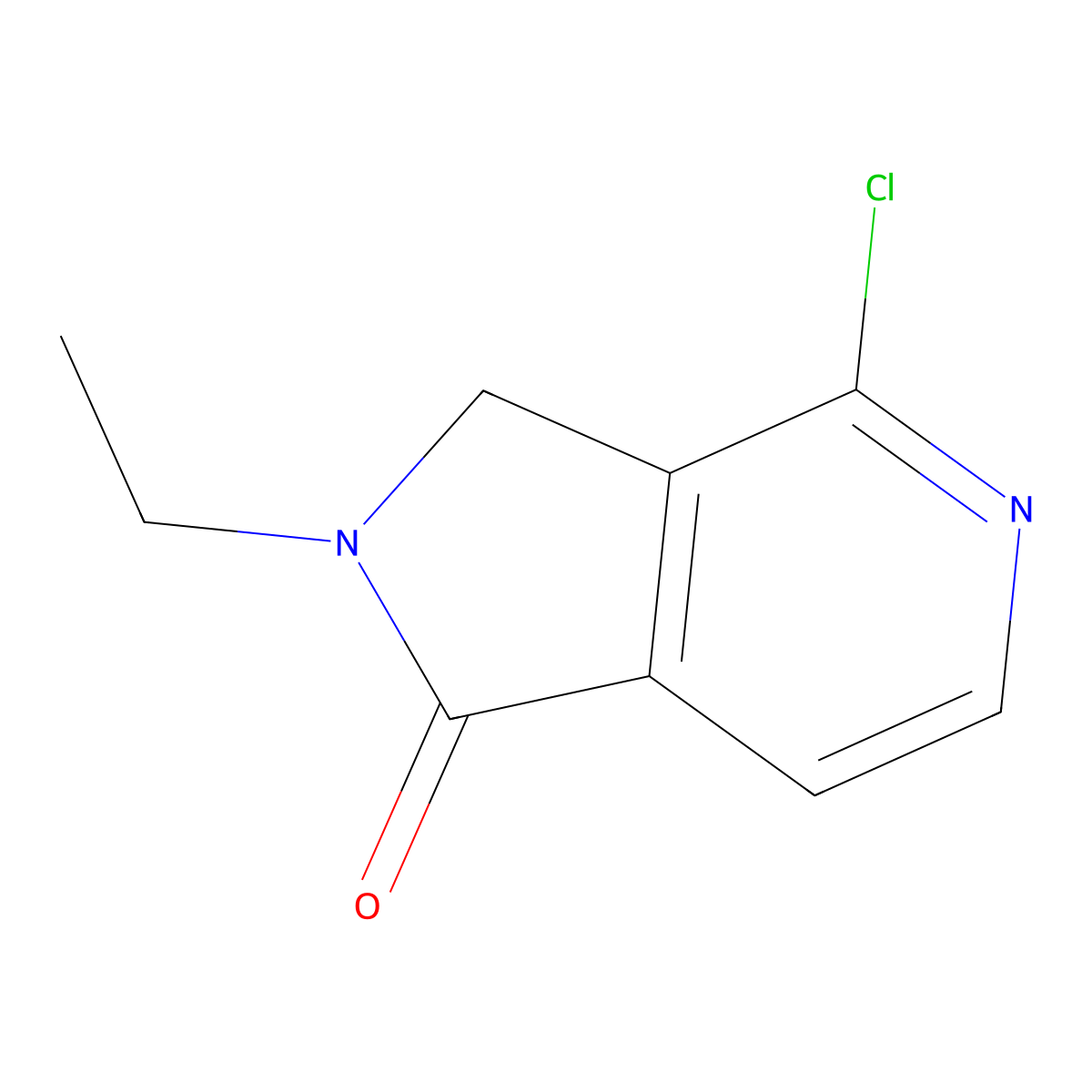 4-chloro-2-ethyl-1H,2H,3H-pyrrolo[3,4-c]pyridin-1-one molecular structure, CAS 2172931-40-5