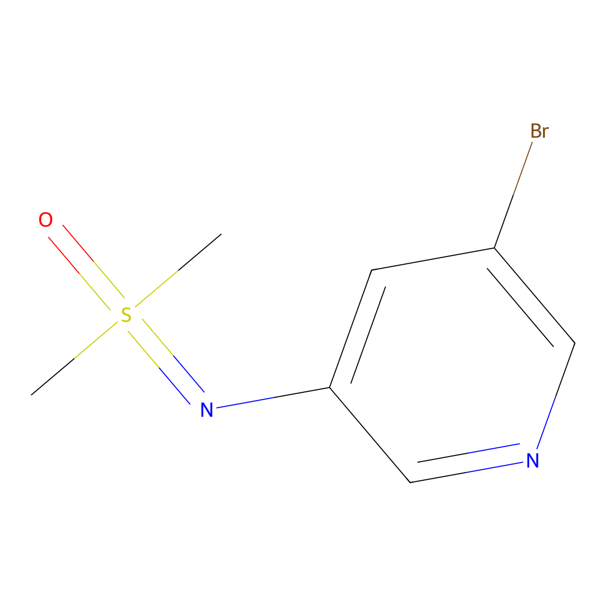 ((5-Bromopyridin-3-yl)imino)dimethyl-l6-sulfanone molecular structure, CAS 2172959-32-7
