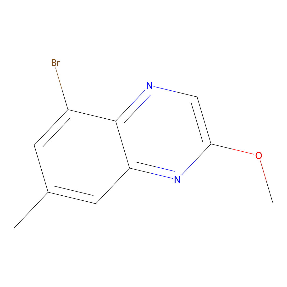 5-Bromo-2-methoxy-7-methylquinoxaline molecular structure, CAS 2172977-40-9