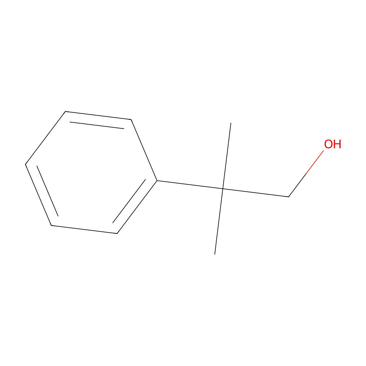 beta,beta-Dimethylbenzeneethanol molecular structure, CAS 2173-69-5